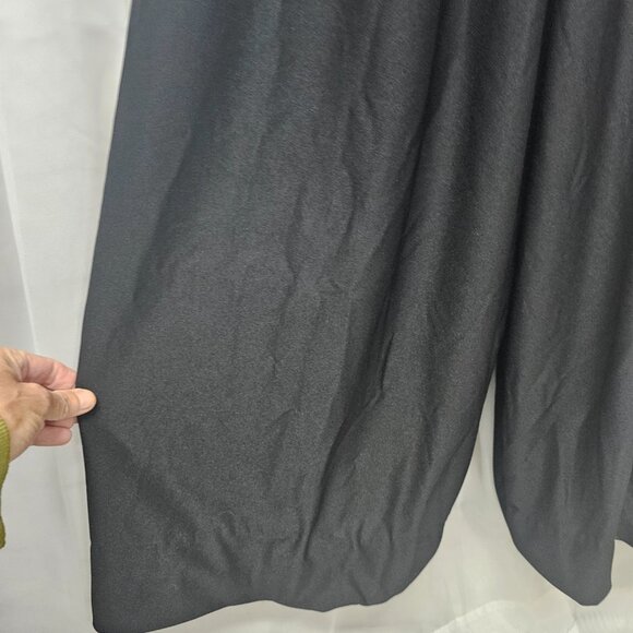 Vintage Southeastern Palazzo Jumpsuit Green Black Satin Crepe Retro Layered 6 - Picture 3 of 9